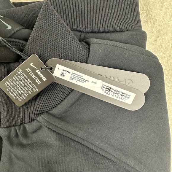 🖤 Nike x SKIMS Matte Tricot Oversized Track Jacket in Obsidian Women S - Picture 4 of 5